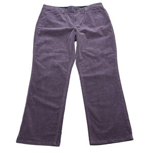 Democracy Ab Solution Corduroy Straight Leg Stretch Trouser 18P Purple Comfort